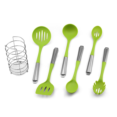 Set di strumenti inodoro della cucina del silicone di Oilproof, silicone Heatproof che cucina l'insieme del cucchiaio