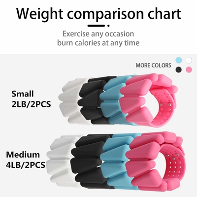 La caviglia portabile regolabile del polso pesa l'yoga Barre Pilates Cardio Aerobics 2 insiemi 2lb 4lb