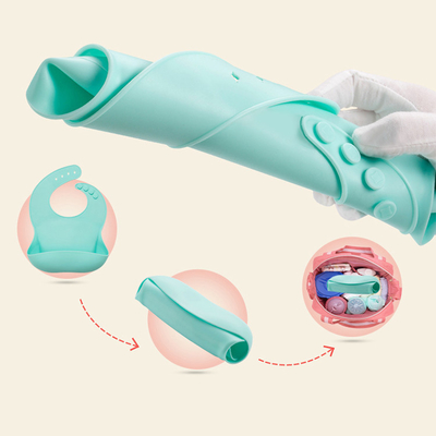 Le busbane francesi impermeabili calde 2022 del bambino del silicone del commestibile di vendita di Amazon comerciano con la tasca del collettore