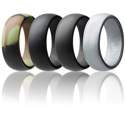 Spesso 17 bordo di gomma nero di punto dell'anello 8mm del silicone di colori ampio 2.8mm lucido per nozze di impegno