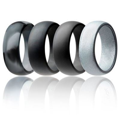 Spesso 17 bordo di gomma nero di punto dell'anello 8mm del silicone di colori ampio 2.8mm lucido per nozze di impegno