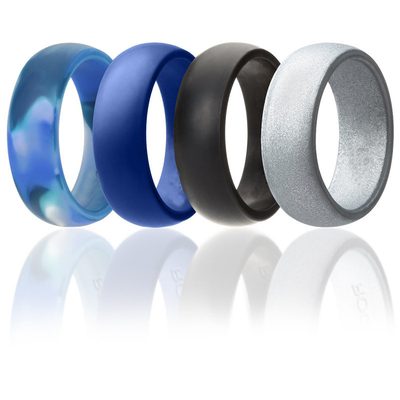 Spesso 17 bordo di gomma nero di punto dell'anello 8mm del silicone di colori ampio 2.8mm lucido per nozze di impegno