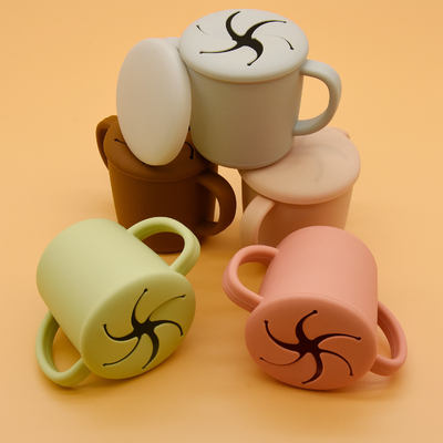 Tazza libera dello spuntino del silicone del bambino del bambino di BPA infrangibile