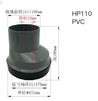 Tubo a perfetta tenuta del PVC della toilette dell'OEM, tubo di scarico flessibile non tossico della toilette